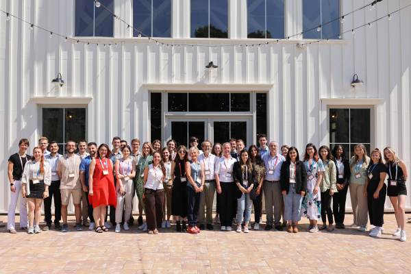 Participants at the Lighting the Flame retreat that was held in Romania in July 2023.